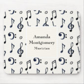 キュートな音符パターン マウスパッド (正面)