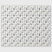 キュートな音符パターン ラッピングペーパー (フラット)