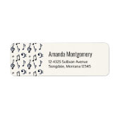 キュートな音符パターン ラベル (正面)