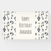 キュートな音符パターン 横断幕 (横)