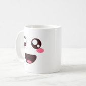 キュートな顔のマグカップ コーヒーマグカップ (正面左)