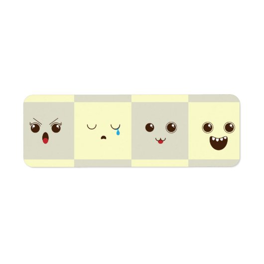 キュートな顔 ラベル (正面)