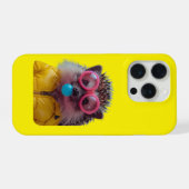 キュートな風船ガムハリネズミ Be Kind イエロー スマートフォンケース iPhoneケース (裏面横)