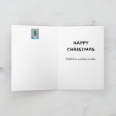 キュートな飾クリパーソナライズされたス カード (内部)