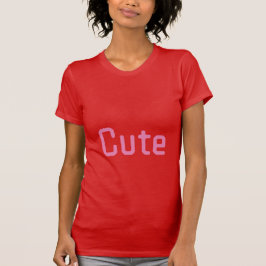 キュートな魅力の深紅キャンバススリムフィットTシャツ 女性向け ソフト Tシャツ
