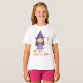 キュートな魔女がハロウィーンを支配する Tシャツ (正面フル)