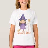 キュートな魔女がハロウィーンを支配する Tシャツ (正面)