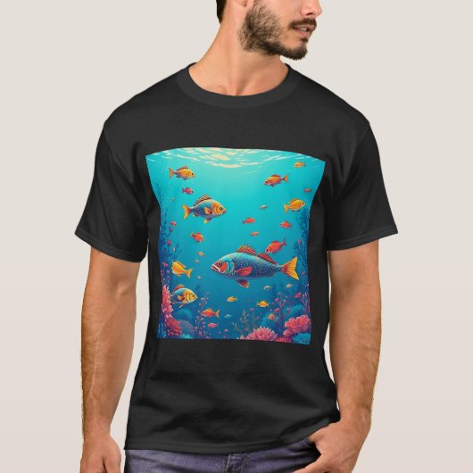 キュートな魚 Tシャツ (正面)