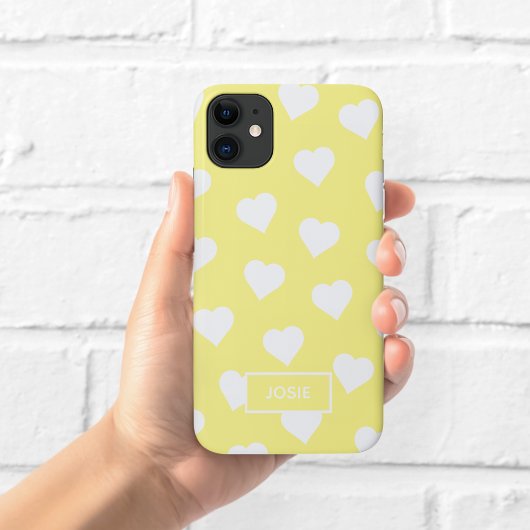 キュートな黄色いハートのスマホケース Case-Mate iPhoneケース