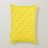 キュートな黄色のクレヨンのパタアートーン アクセントクッション (裏面(縦))