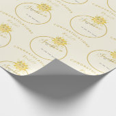 キュートな黄色の太陽の光の日照夏の赤ちゃんシャワー ラッピングペーパー (角)