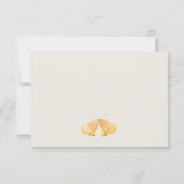 キュートな黄色の庭の葉の蝶結婚の 出欠カード (裏面)