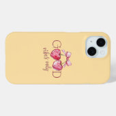 キュートな黄色の「Good Vibes Only」コケットリボンのiPhoneケース Case-Mate iPhoneケース (裏面 (横))