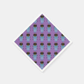 キュートな黒いセミ スタンダードカクテルナプキン (角)