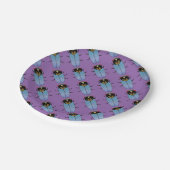 キュートな黒いセミ ペーパープレート (アングル)