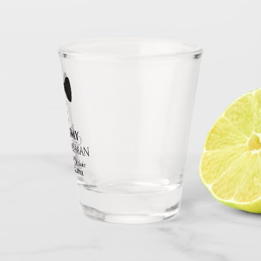 キュートな黒いネクタイTuxedoグロムスマン結婚ズ ショットグラス (右)