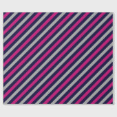 キュートな黒い灰色のパタストライプのーン ラッピングペーパー (フラット)