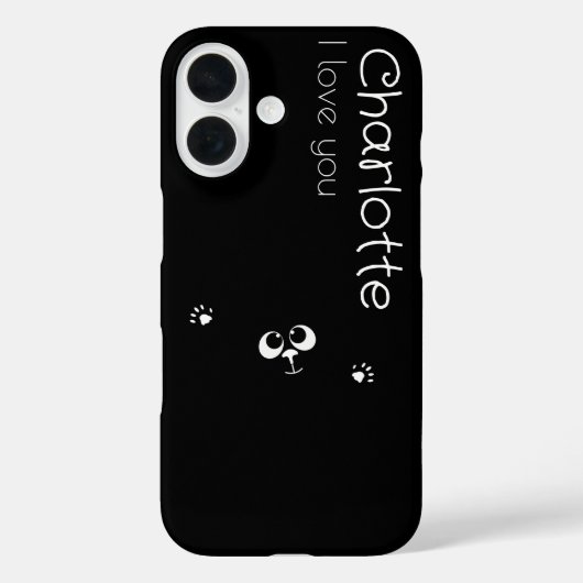 キュートな黒い猫が木炭を名乗るCase-Mate iP Case-Mate iPhoneケース (裏面)