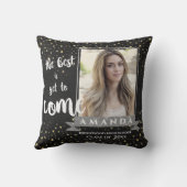 キュートな黒い銀星の写真卒業 クッション (裏面)