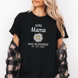 キュートな黒と白のガールママ創立記念日 トライブレンドTシャツ