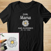 キュートな黒と白のガールママ創立記念日 トライブレンドTシャツ