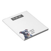 キュートな黒と白のピットブルDoリスト ノートパッド (アングル)