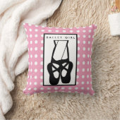 キュートな黒バレエのスリッパ クッション (ブランケット)