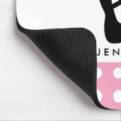 キュートな黒バレエのスリッパ マウスパッド (コーナー)