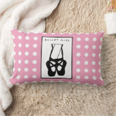 キュートな黒バレエのスリッパ ランバークッション (ブランケット)