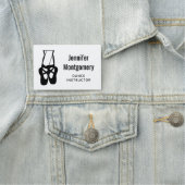 キュートな黒バレエのスリッパ 名札 (インサイチュ)