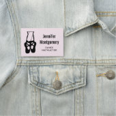 キュートな黒バレエのスリッパ 名札 (インサイチュ)