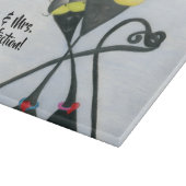 キュートな黒猫とグレーの猫漫画 カッティングボード (角)