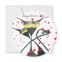 キュートな黒猫とグレーの猫漫画