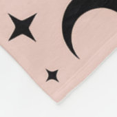 キュートな黒猫と天空のハロウィン フリースブランケット (角)