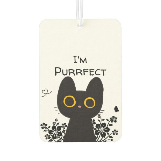 キュートな黒猫エアフレッシュナー カーエアーフレッシュナー (裏面)