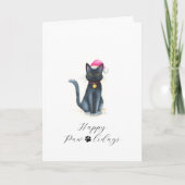 キュートな黒猫クリスマスカード シーズンカード (正面)