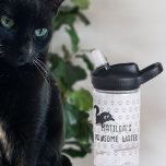 キュートな黒猫ネームシュープリント水筒 ウォーターボトル<br><div class="desc">かわいい小さな黒い猫の宇宙で名前を付けて。</div>
