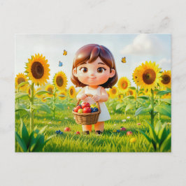 キュートな3Dおとめ座キャラクター ポストカード