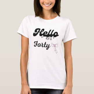 キュートな40歳の誕生日Tシャツ ガールズ用 – スイート40 Tシャツ