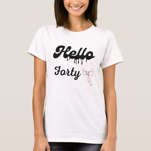 キュートな40歳の誕生日Tシャツ ガールズ用 – スイート40 Tシャツ (正面)
