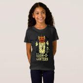 キュートな“ラマオランタン”キッズハロウィン Tシャツ (正面フル)