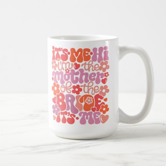 キュートな"花嫁の母です"マグカップ コーヒーマグカップ (右)
