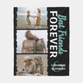 キュートな"Best Friends Forever" 3枚の写真 フリースブランケット (正面)