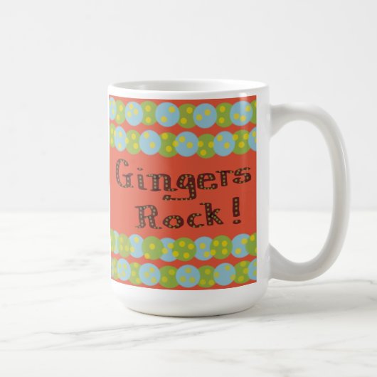 キュートな"Gingers Rock"マグ コーヒーマグカップ (右)