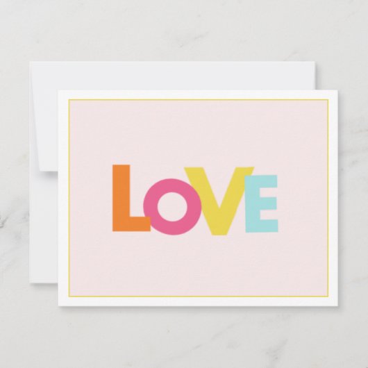 キュートな"LOVE"折りたたみ式サンクスカード サンキューカード (正面)