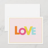 キュートな"LOVE"折りたたみ式サンクスカード サンキューカード (正面/裏面)