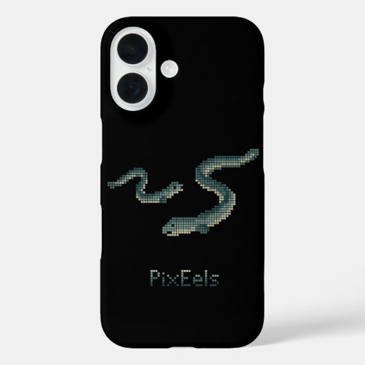 キュートな「PixEels」ピクセルウナギグラフィック Case-Mate iPhoneケース (裏面)