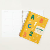 キュートなABC123プランナー マスタードイエロー プランナー手帳 (ディスプレー)