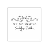 キュートなBowパーソナル・ライブラリーのブックスタンプ ラバースタンプ (インプリント)