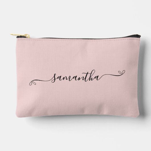 キュートなBow署名名赤面 アクセサリーポーチ (正面)